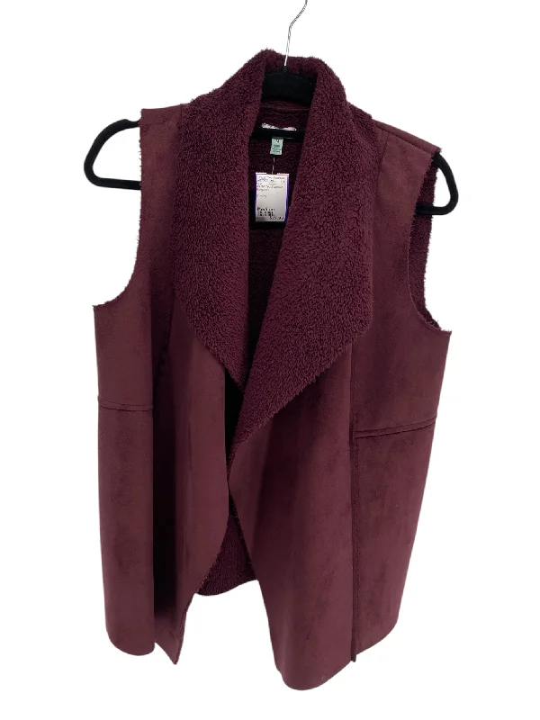 It's SO You Boutique Misses Size Medium Burgundy Vest