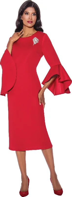 Divine Apparel DN12081W Plus Size Fitted Cocktail Midi Dress