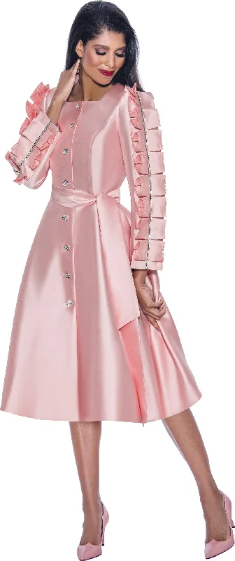 Divine Apparel DN12381W Plus Size Long Sleeve Cocktail Midi Dress