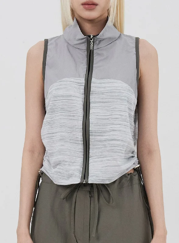 Zip-Up Nylon Vest IU312