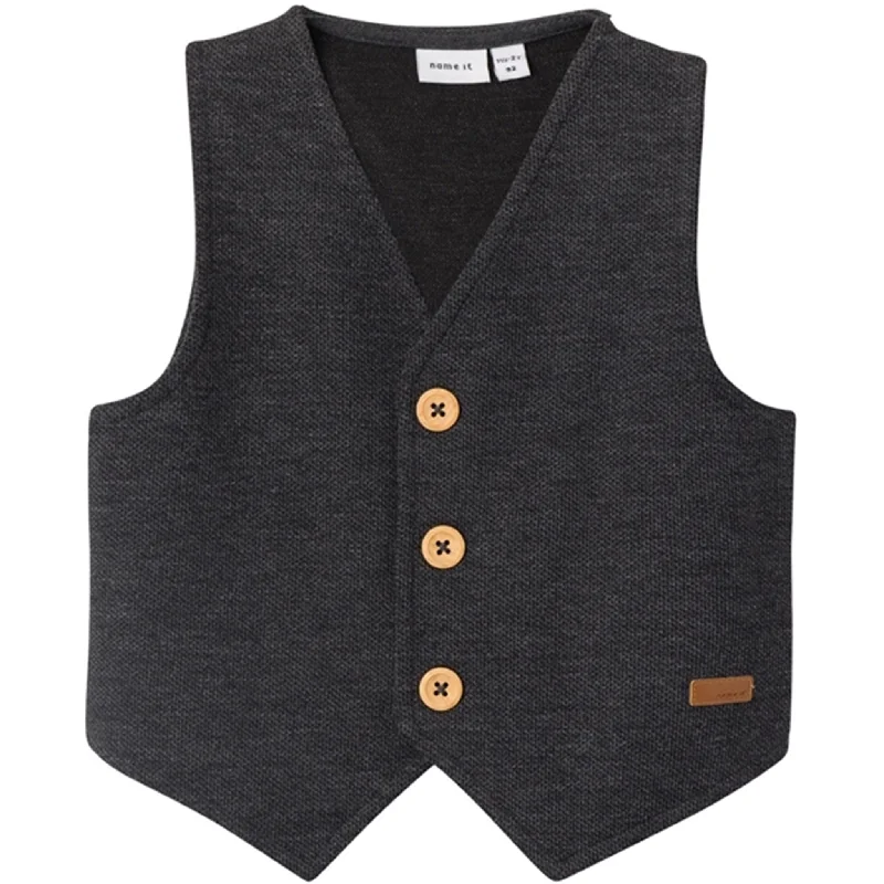 Name it Dark Grey Melange Robino Vest