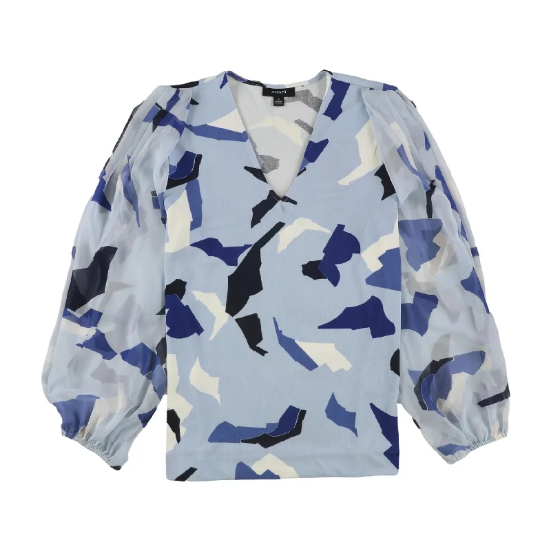 Alfani Womens Abstract Pullover Blouse