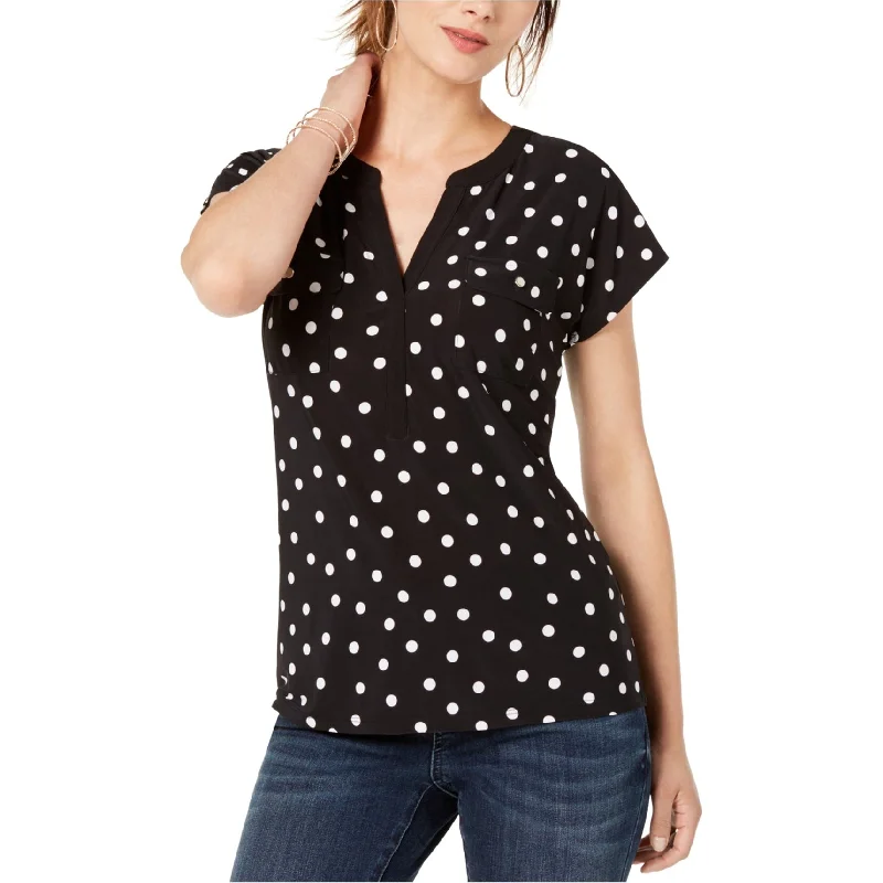 I-N-C Womens Polka Dot Pullover Blouse