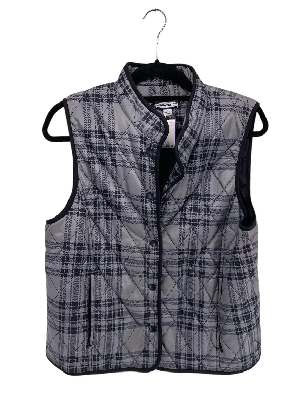 Croft & Barrow Misses Size Large Grey Print Vest