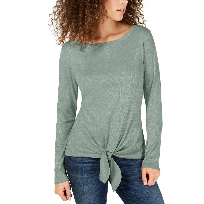 I-N-C Womens Tie-Front Pullover Blouse