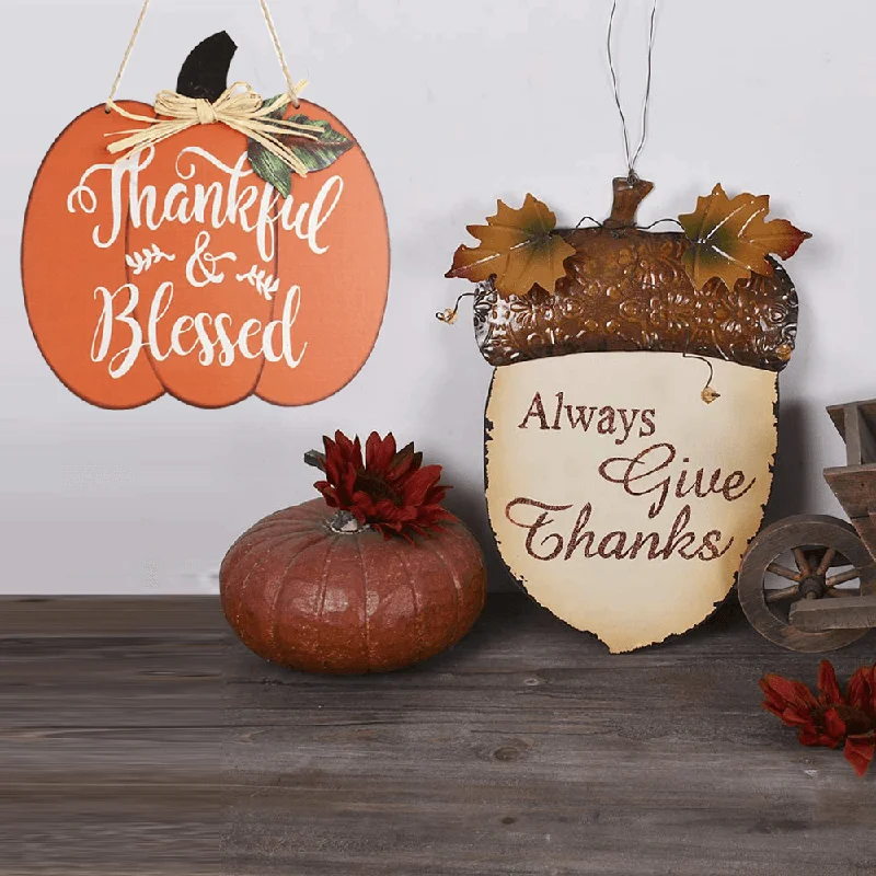 Wooden Harvest Day Thanksgiving Pumpkin Home Decoration Listing Indoor Outdoor Crafts Home Decoration