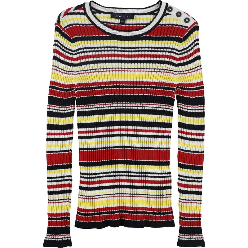 Tommy Hilfiger Womens Ribbed Pullover Sweater, Multicoloured, XX-Large