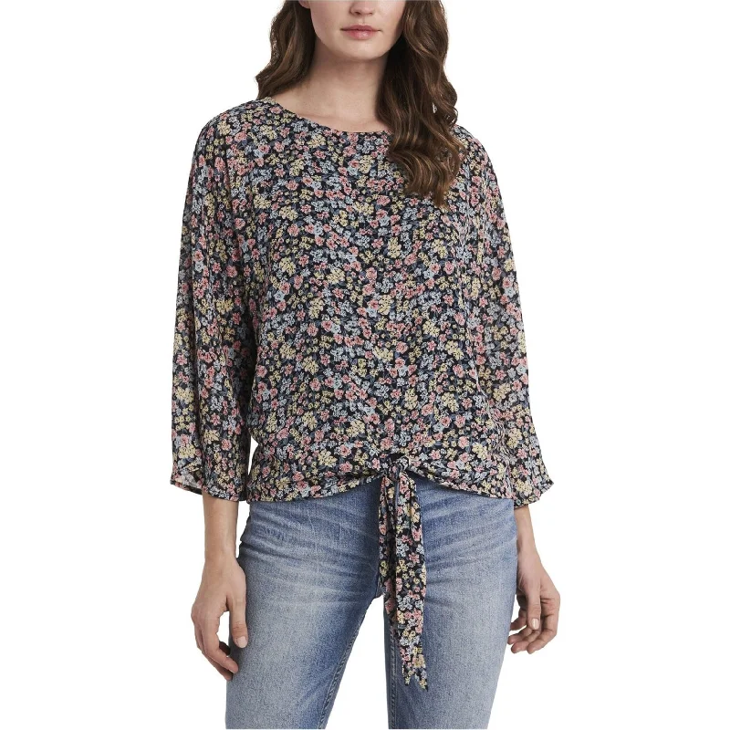 Vince Camuto Womens Floral Pullover Blouse, Multicoloured, X-Small