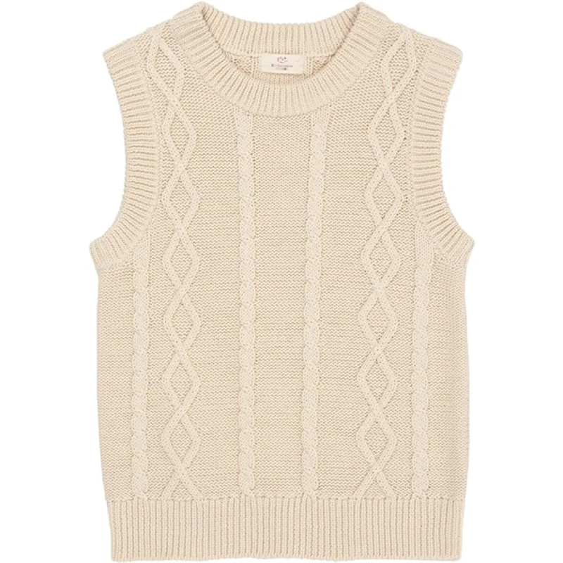 Copenhagen Colors Cream Knitted Cable Vest