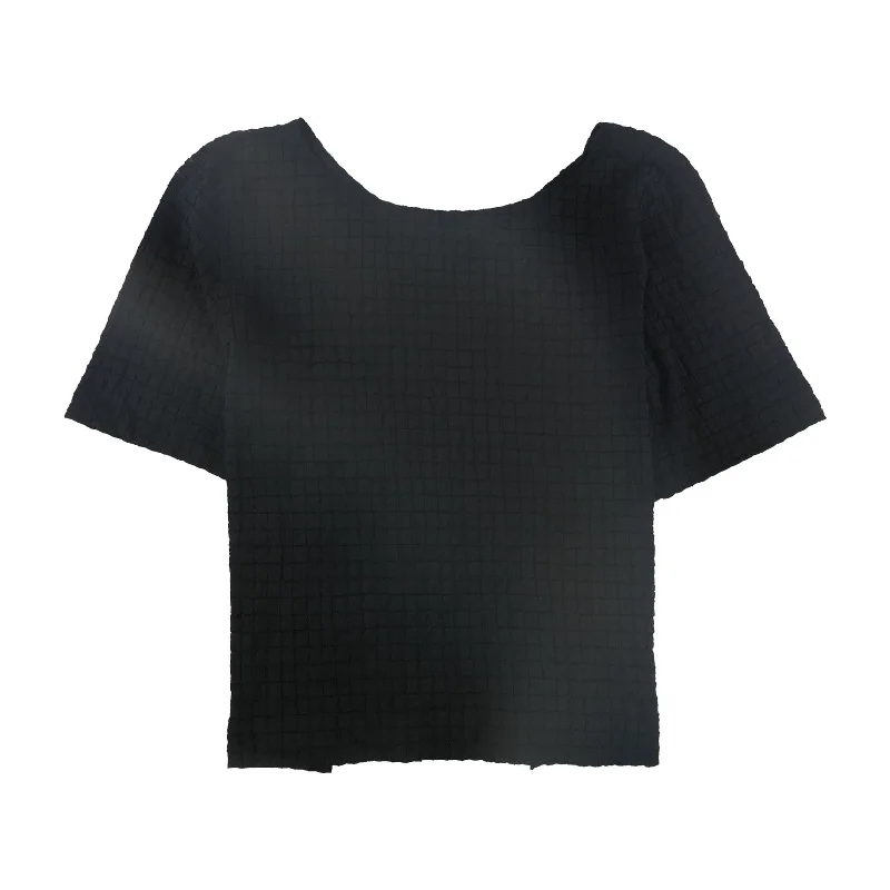 Eileen Fisher Womens Bateau Pullover Blouse, Black, Medium