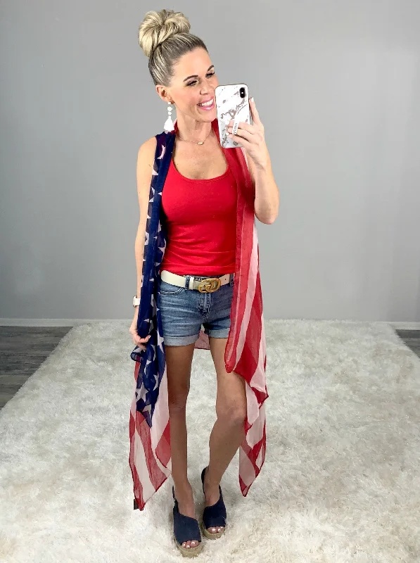 America the Beautiful Vest Kimono