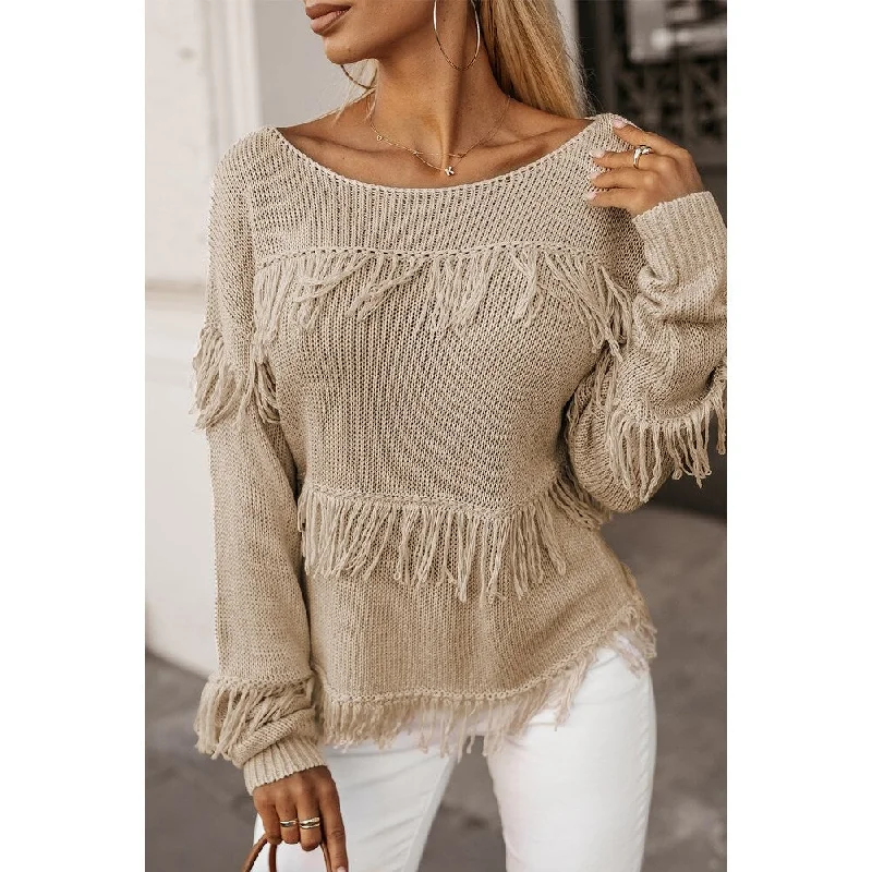 Dakota Boho Tasseled Knitted Sweater