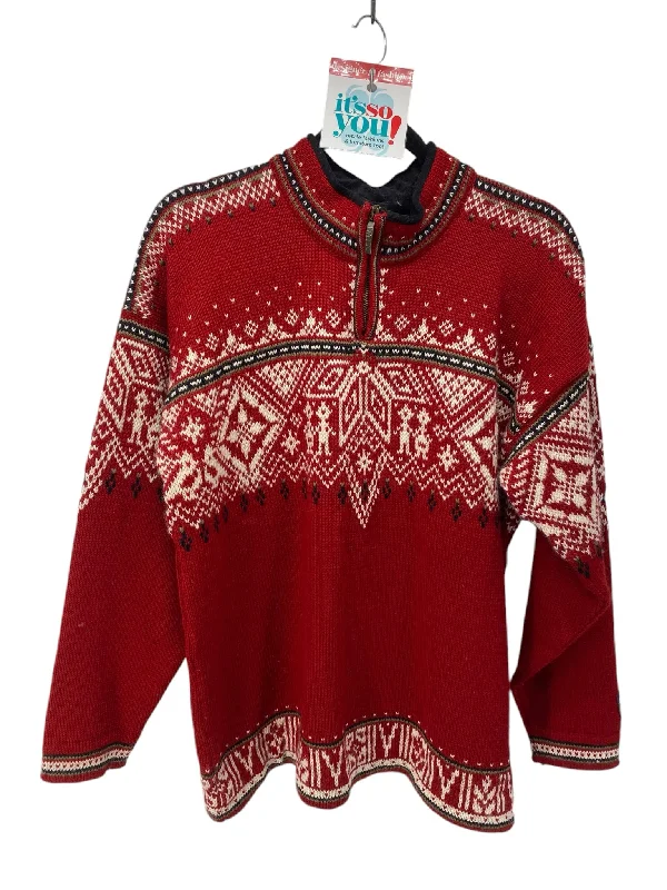 It's SO You Boutique Misses Size Medium Red Print Sweater