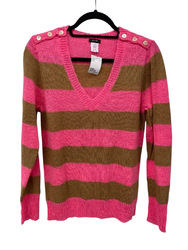 J Crew Misses Size Large Pink Print Sweater