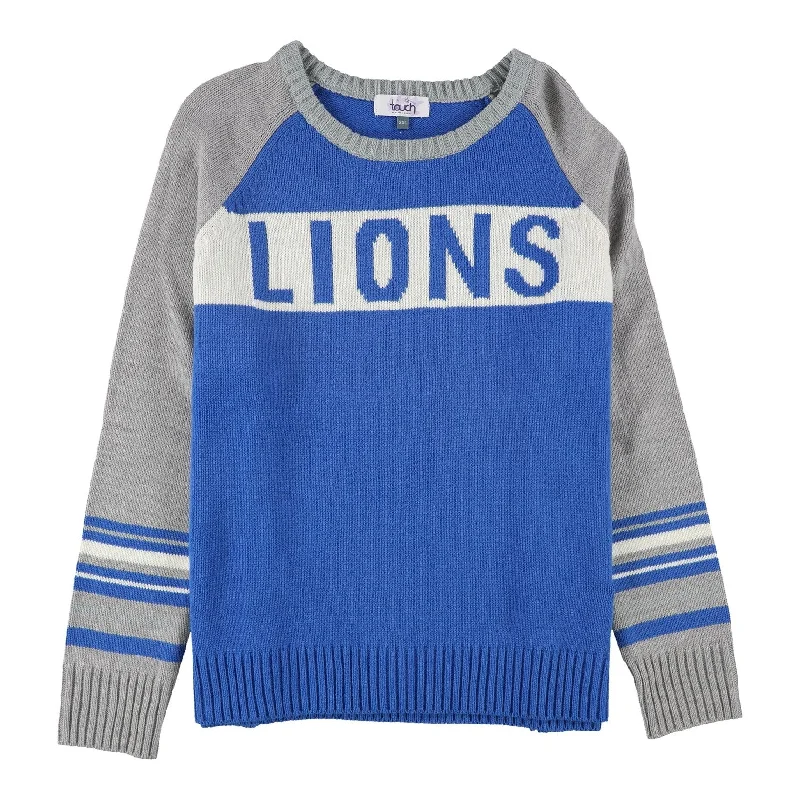 Touch Womens Detroit Lions Knit Sweater, Blue, XX-Large