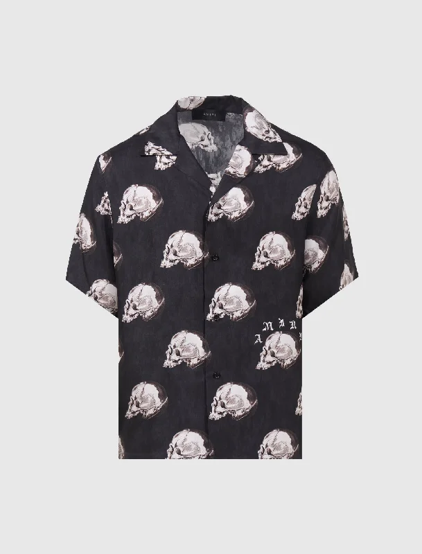 WES LANG SKULL BOWLING SHIRT