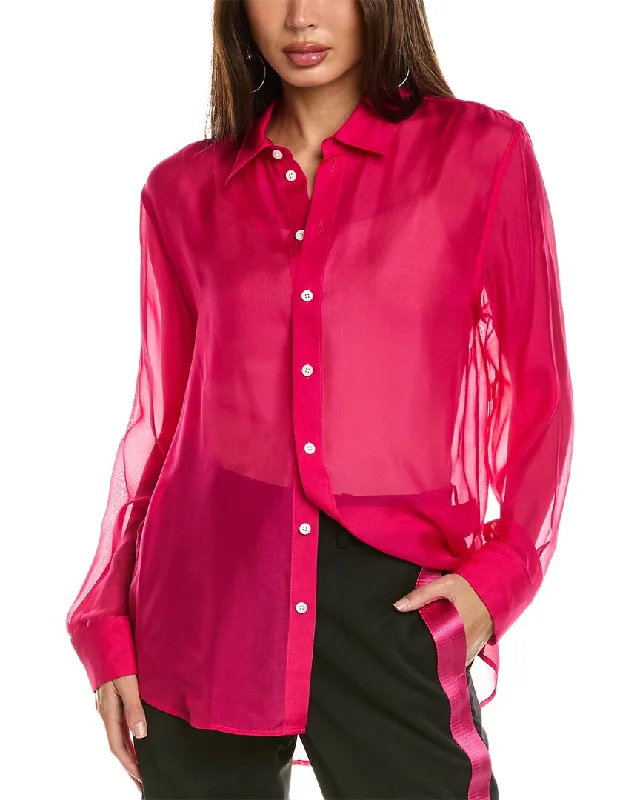 Helmut Lang Sheer Silk Relaxed Shirt