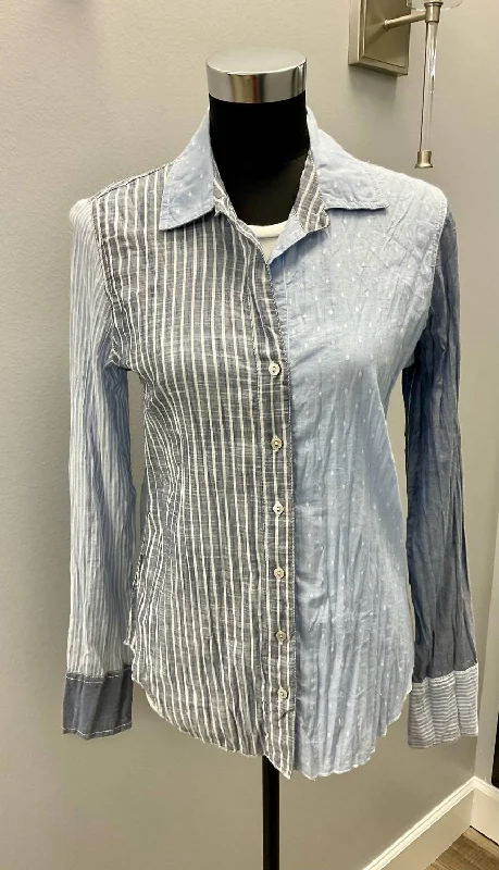 Multi-Pattern Chambray Shirt