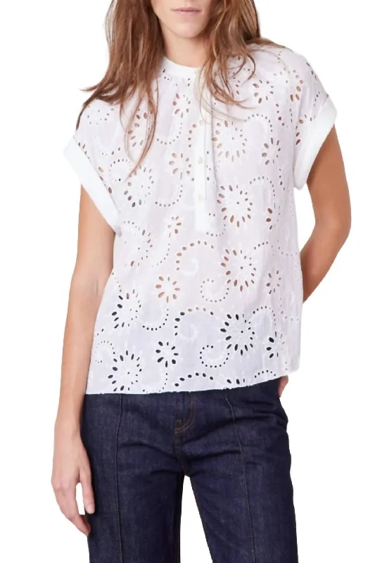 Nolwenn Embroidered Shirt In White