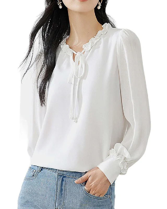 OUNIXUE Chiffon Shirt