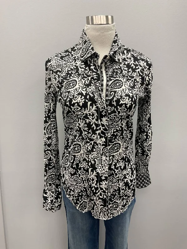 Paisley Cotton Shirt In Black And White