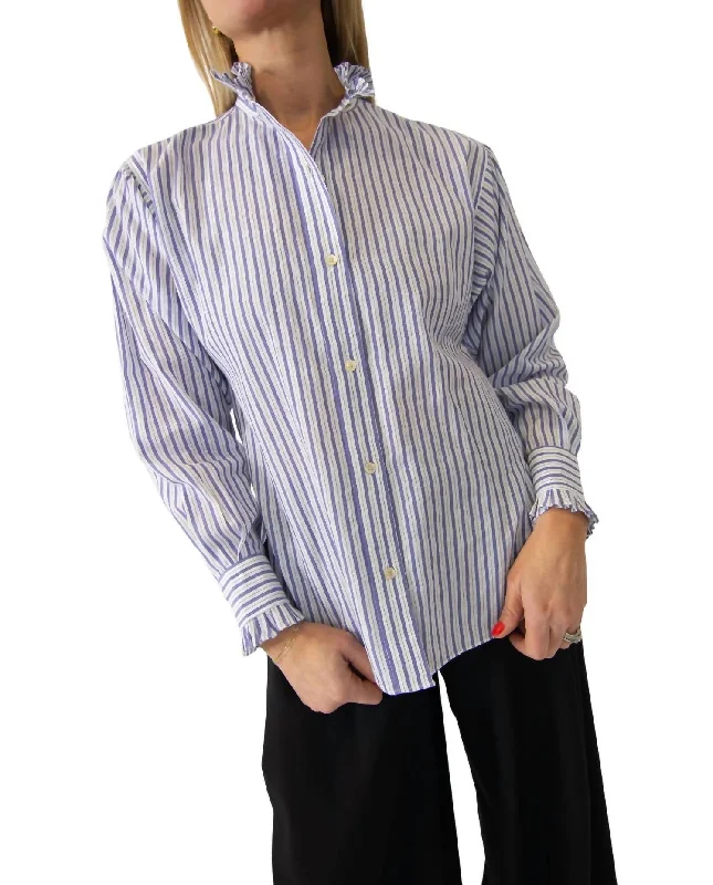 Saoli Striped Shirt In Azure