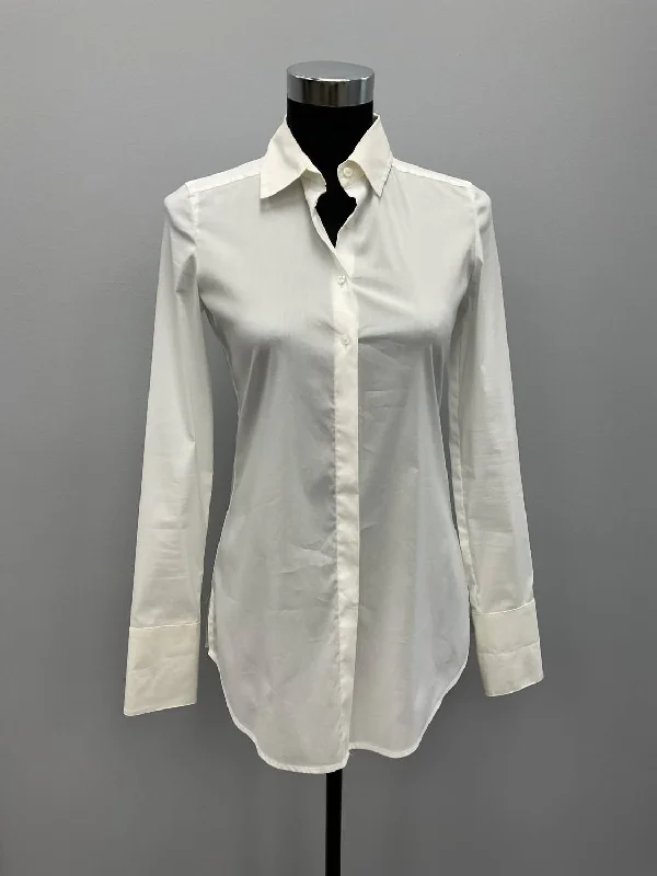 Savile Cotton Stretch Shirt In White