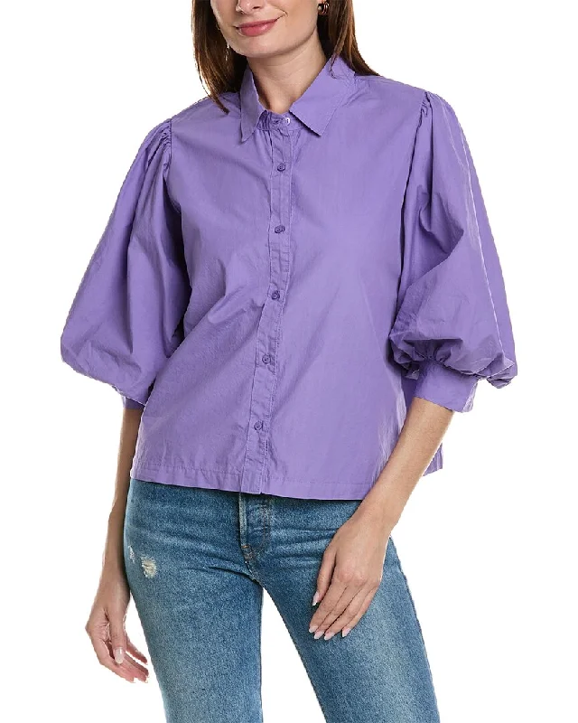 Stateside Heavy Poplin Puff Sleeve Shirt