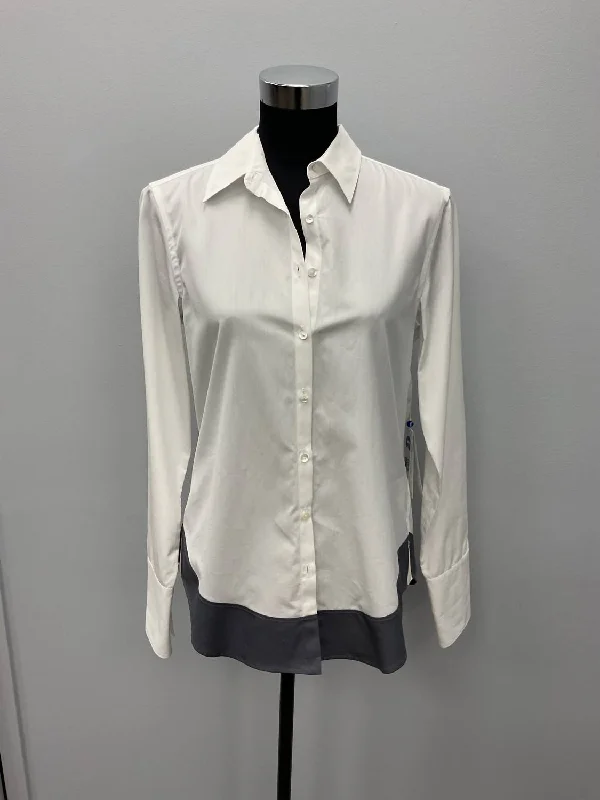 Tipped Cotton Shirt In White