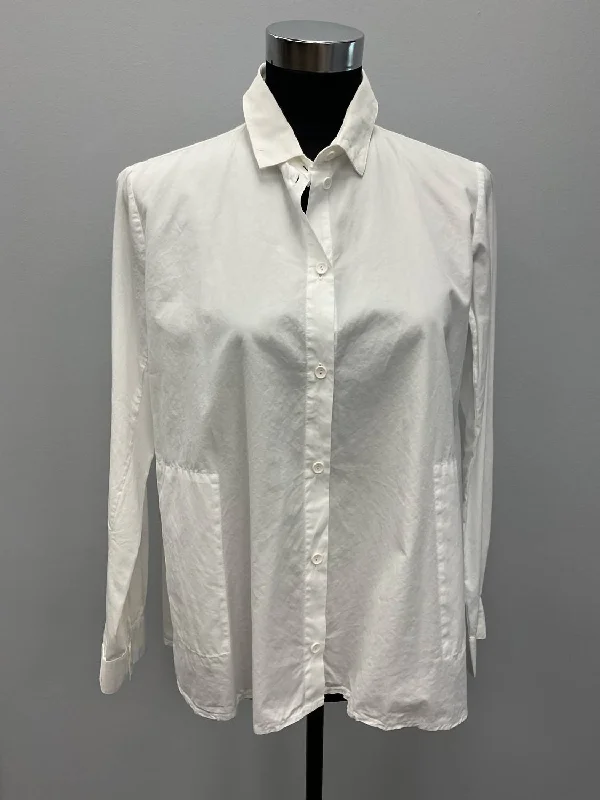 White Cotton Shirt With Pockets