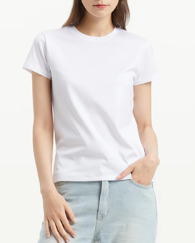 Jessie Classic Slim Fit Tee - Crew Neck T-Shirt