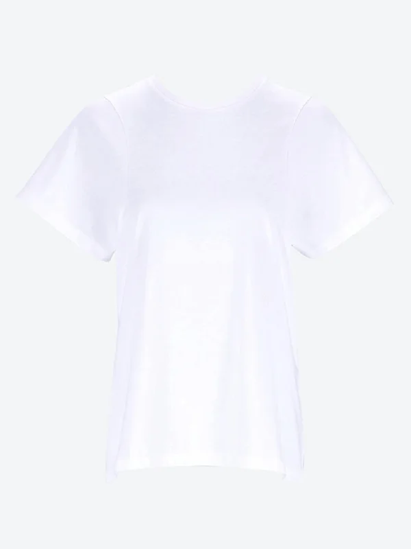 Curved seam short sleeve t-shirt