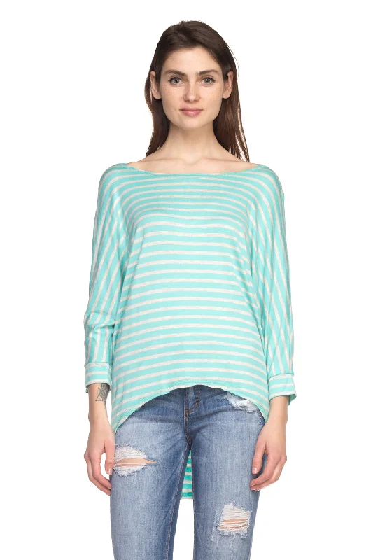 Crew Neck Long Sleeve High-Low Top