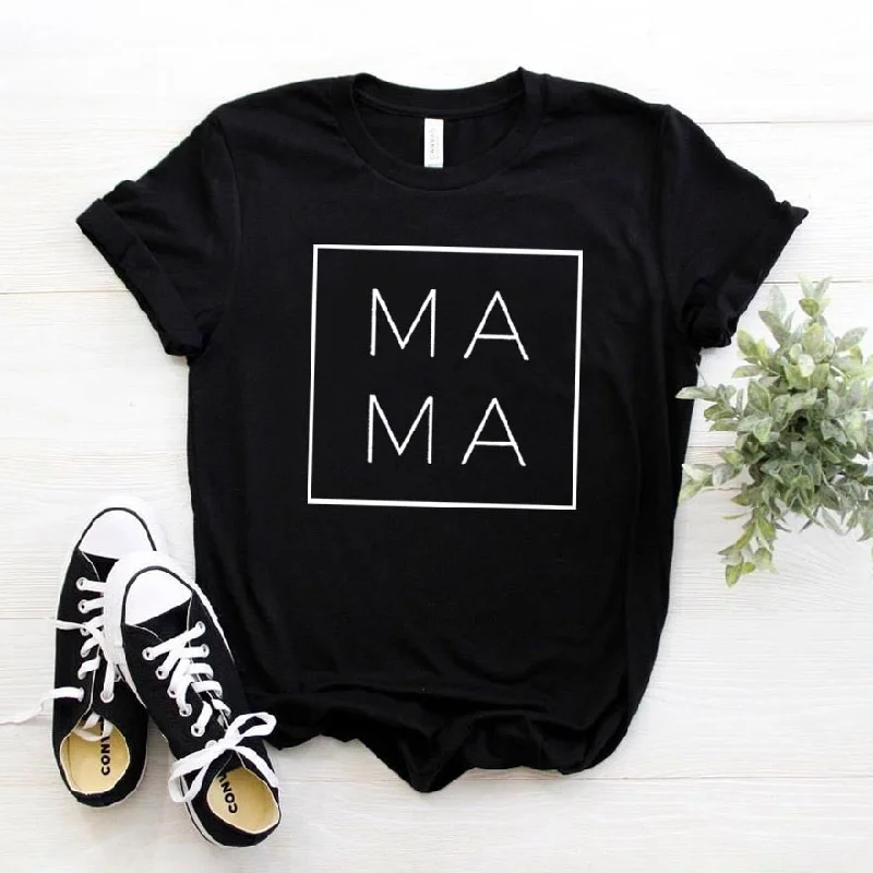 Mama Square Women tshirt Cotton Casual Funny t shirt Gift For Lady Yong Girl Top Tee 6 Color Drop Ship S-807