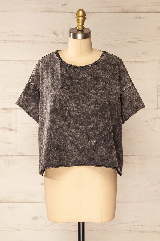 Turin Charcoal | Oversized Faded T-Shirt