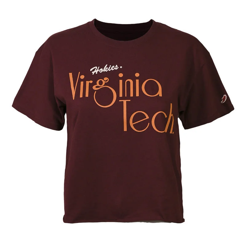 Virginia Tech Women's Clothesline Crop T-Shirt: Maroon