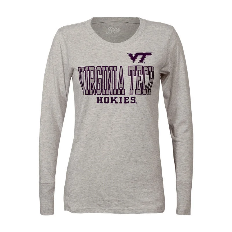 Virginia Tech Women's Long-Sleeved T-Shirt: Oatmeal