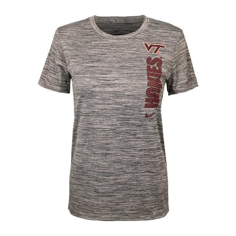 Virginia Tech Women's Team Issue Dri-FIT Velocity T-Shirt: Gray by Nike