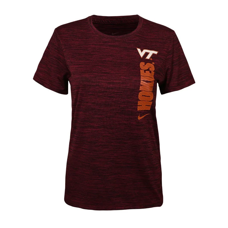 Virginia Tech Women's Team Issue Dri-FIT Velocity T-Shirt: Maroon by Nike