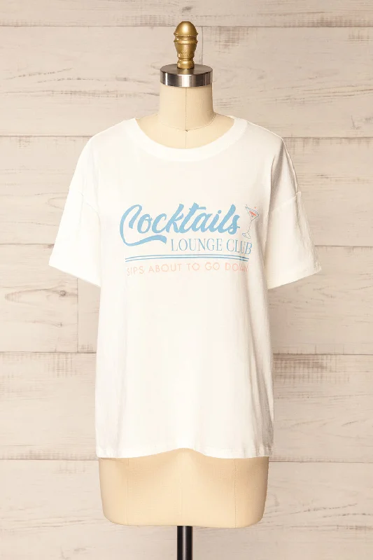 Yvan | Ivory "Cocktails" T-Shirt