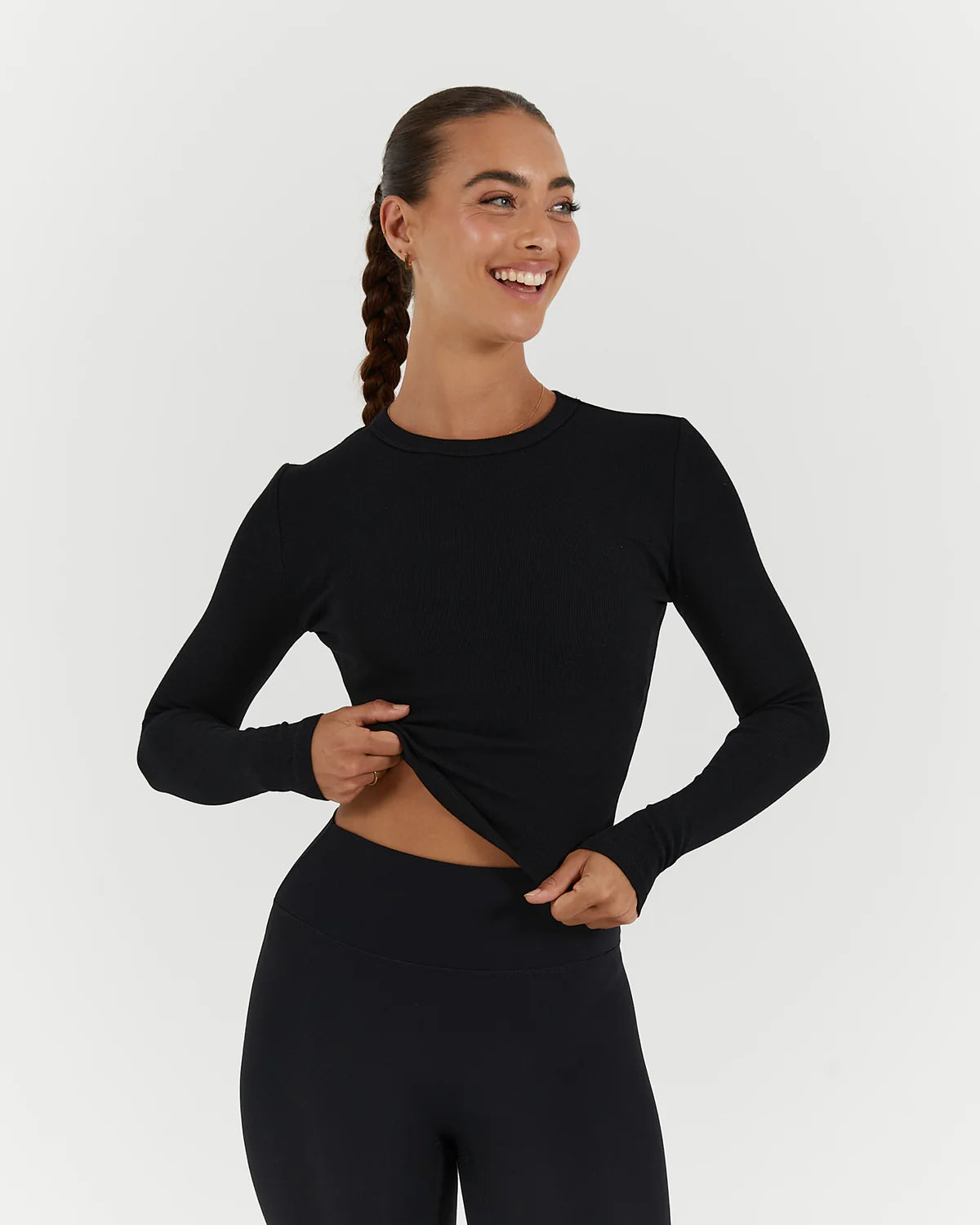 Muscle Republic | Stance Ribbed Long Sleeve Top - Black