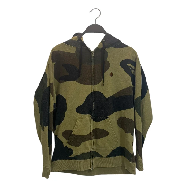 BAPE/Zip Up Hoodie/S/Camouflage/Cotton/GRN/1930-215-503