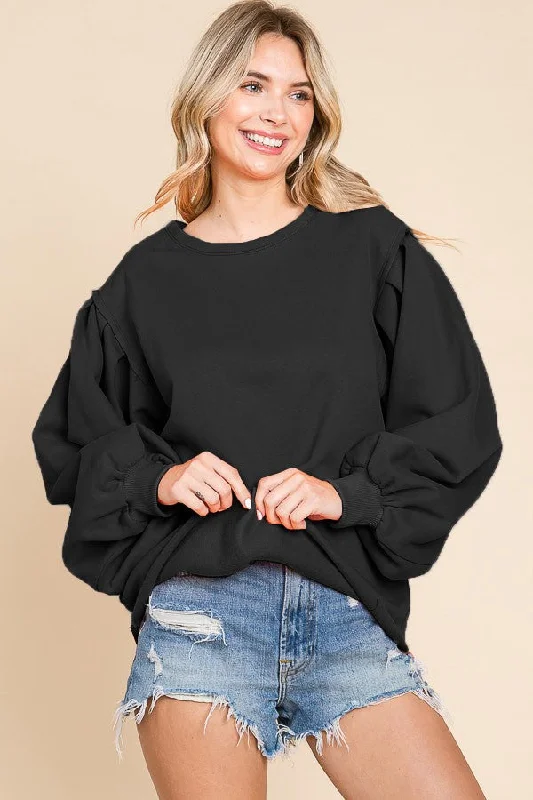 Black Fit Bubble Sweatshirts