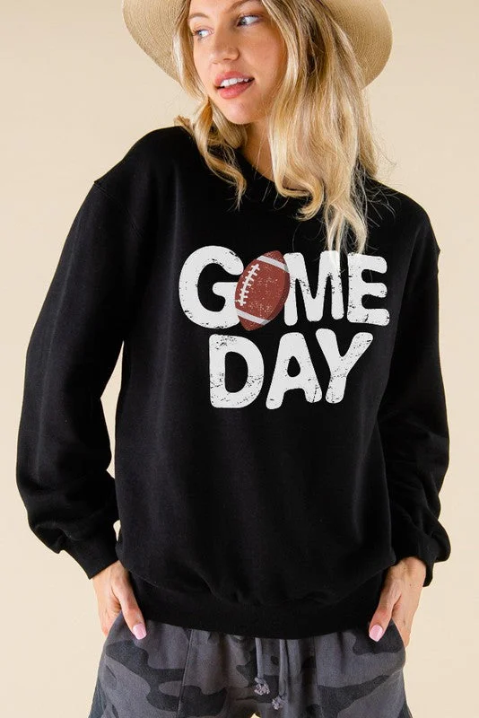 Black Game Day Graphic Sweatshirts