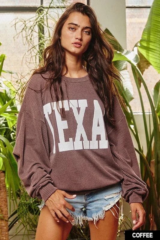 Coffee Texas Comfy Graphic Sweatshirt