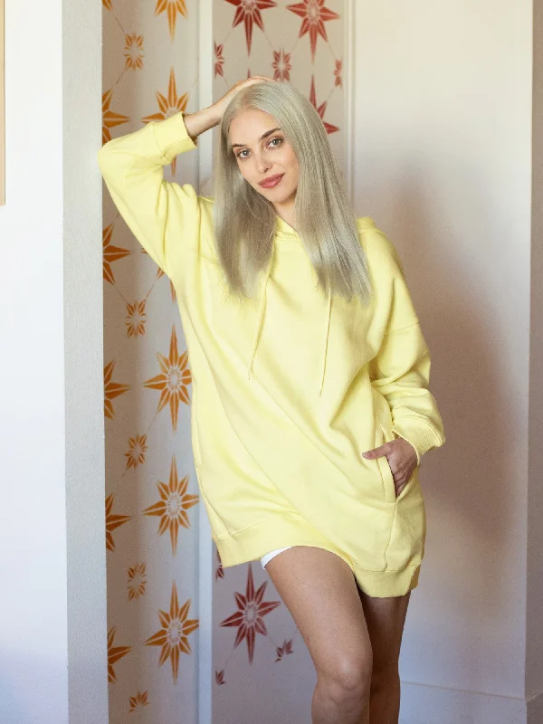 Creamyellow Plus Hoodie Sweatshirt Pullover Tunic Top