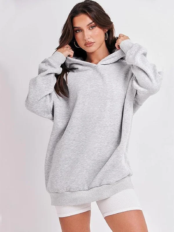 Dropped Shoulder Long Sleeve Hoodie