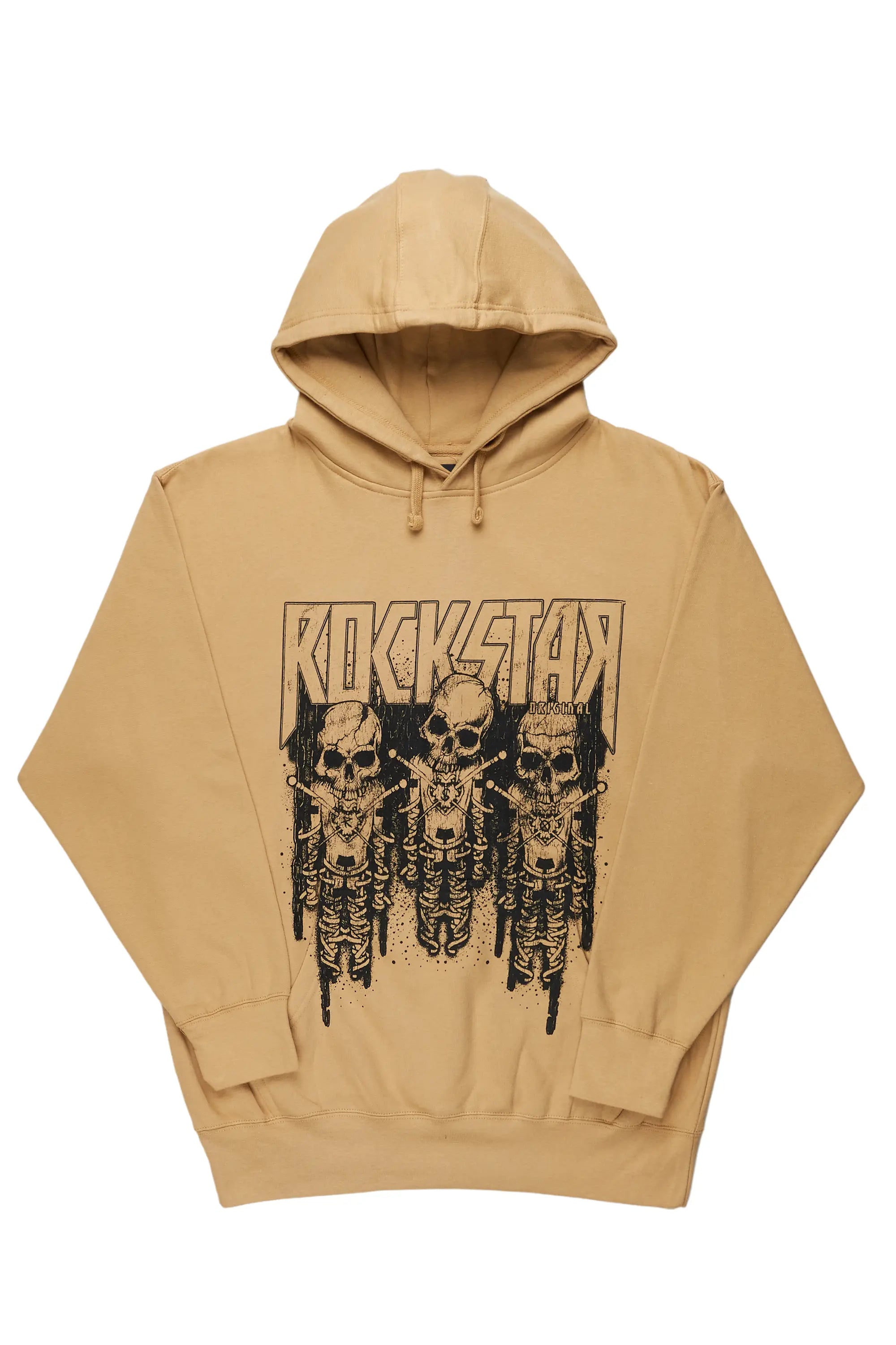 Sabbath Beige Graphic Printed Hoodie