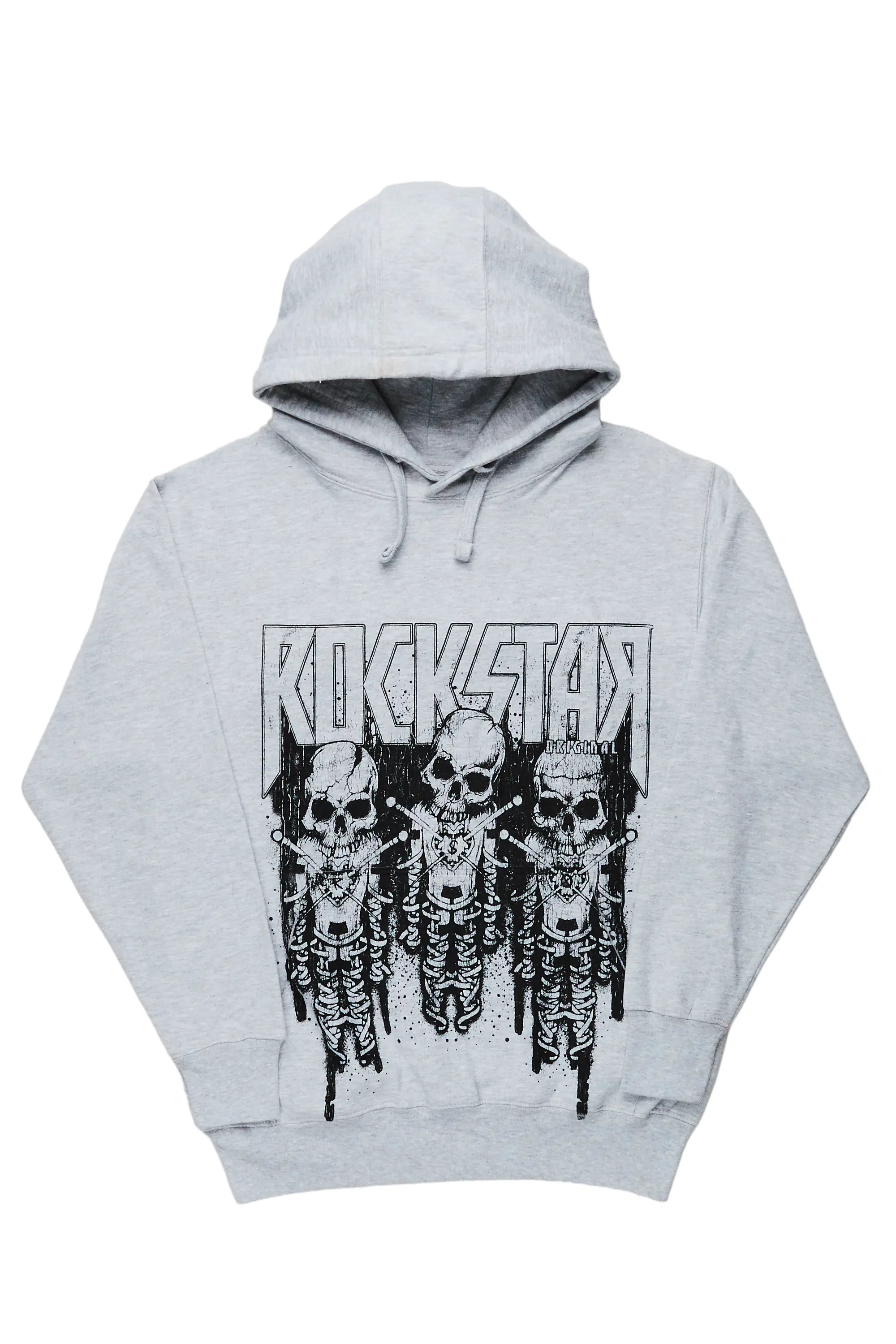 Sabbath Grey Graphic Printed Hoodie