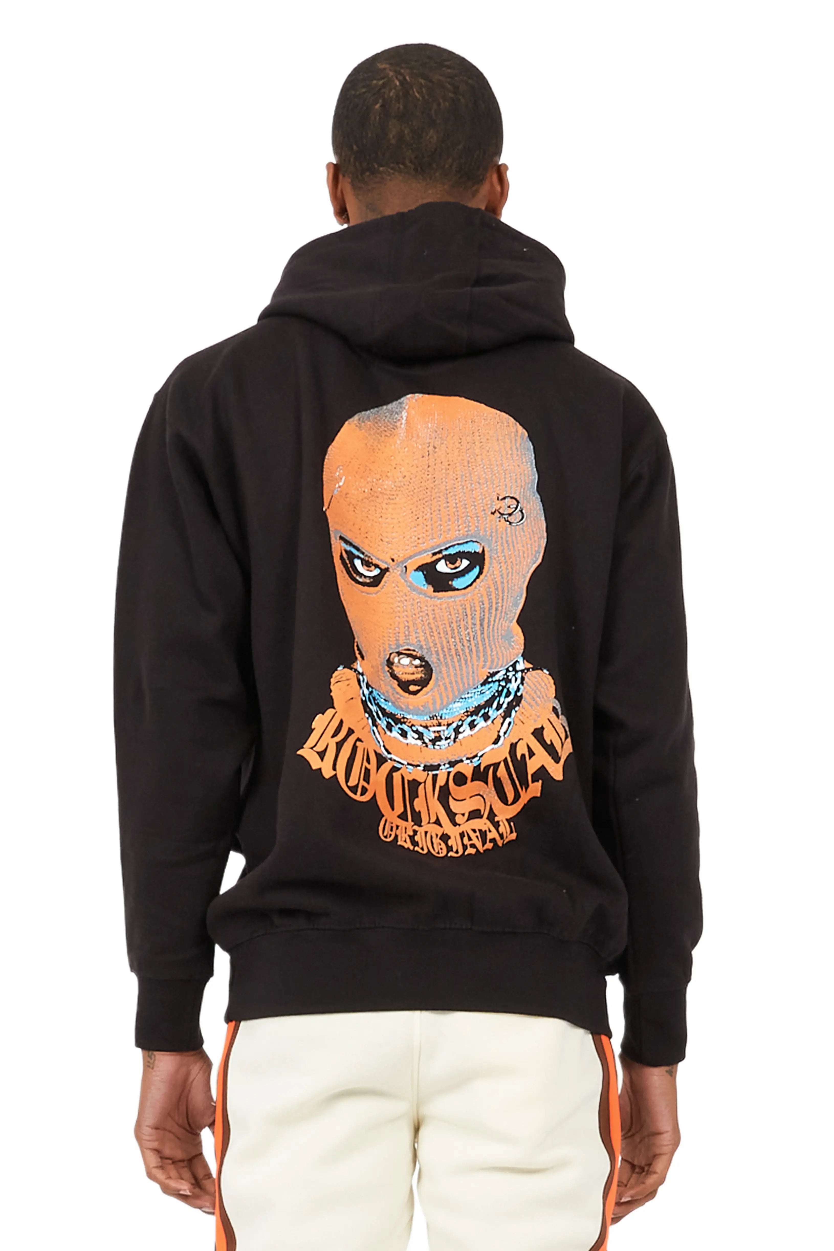 Murdra Graphic Black/Orange Hoodie